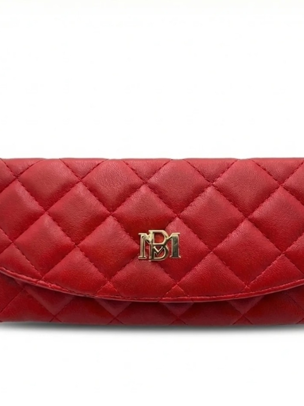 BADGLEY MISCHKA NWT Quilted Red Card Holder Wallet